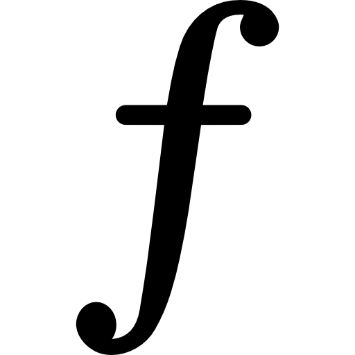 Italic F Symbol for Design and Mathematics