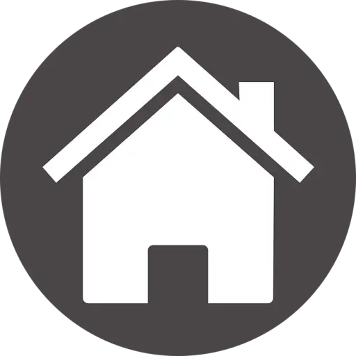 Minimalist Home Icon in Black and White
