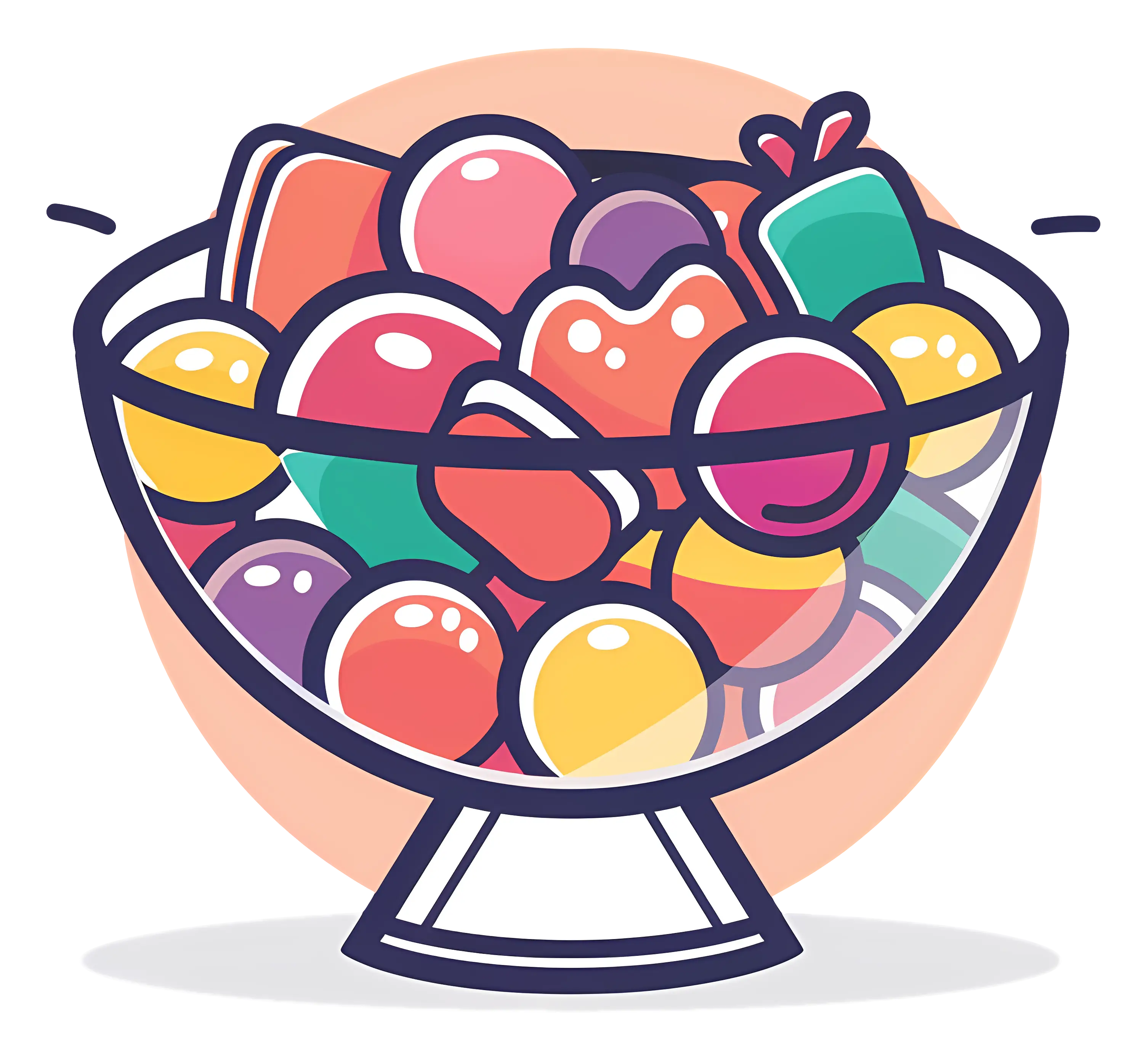 Colorful Candy Bowl