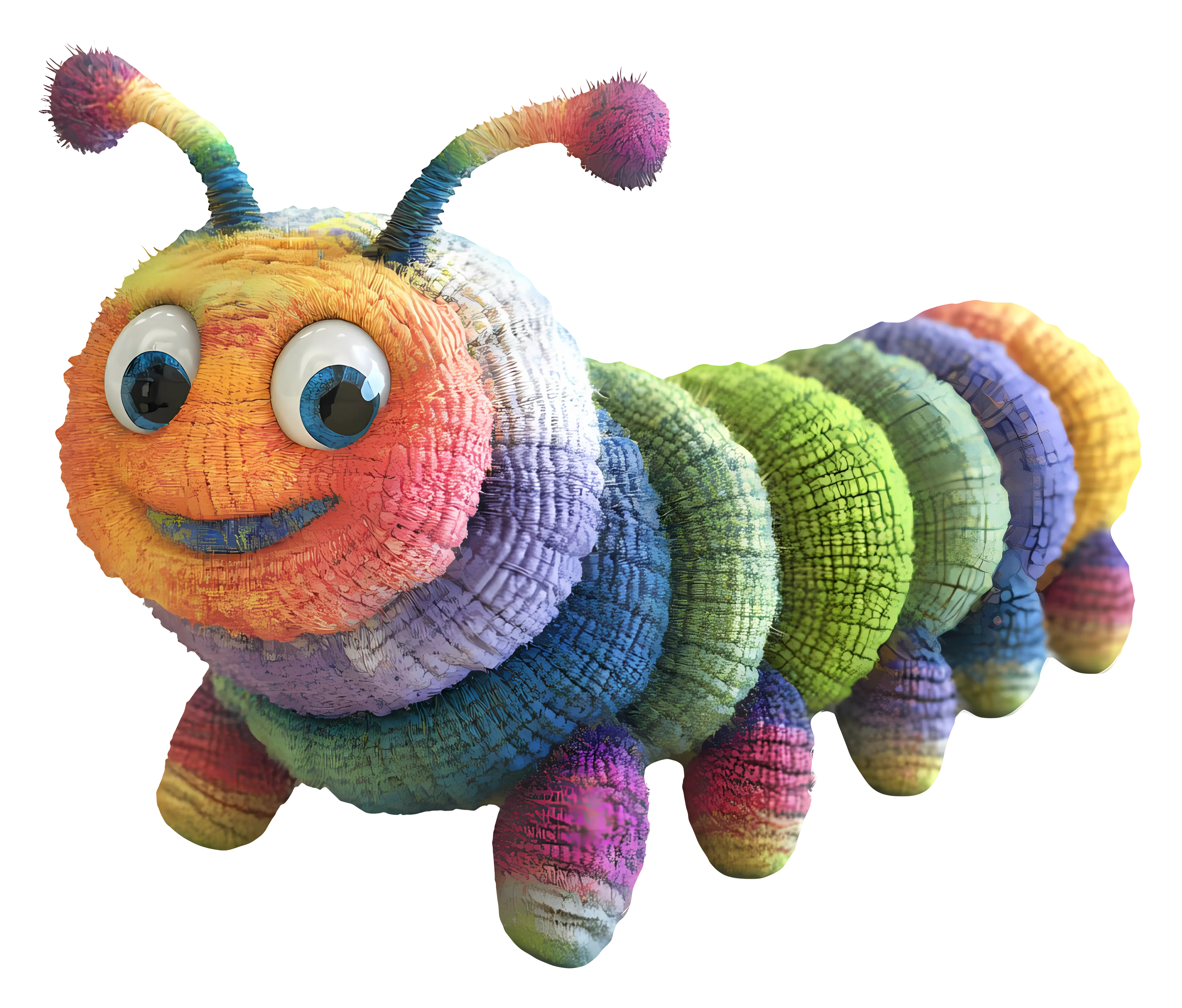 Colorful Smiling Caterpillar