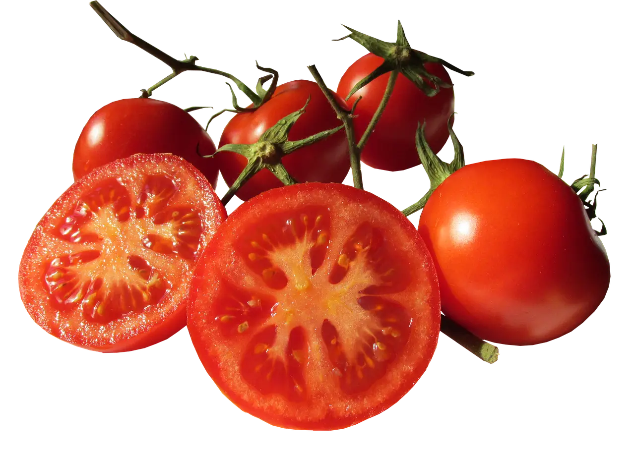 Fresh and Sliced Red Tomatoes
