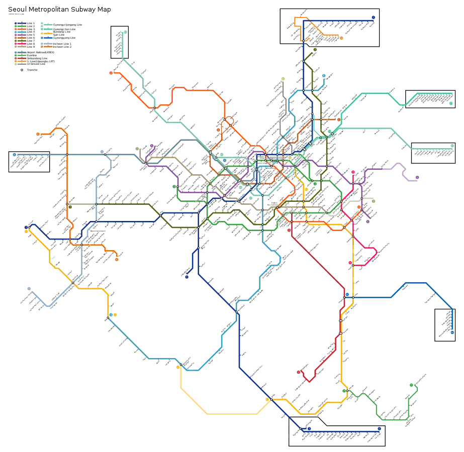 Seoul subway system map