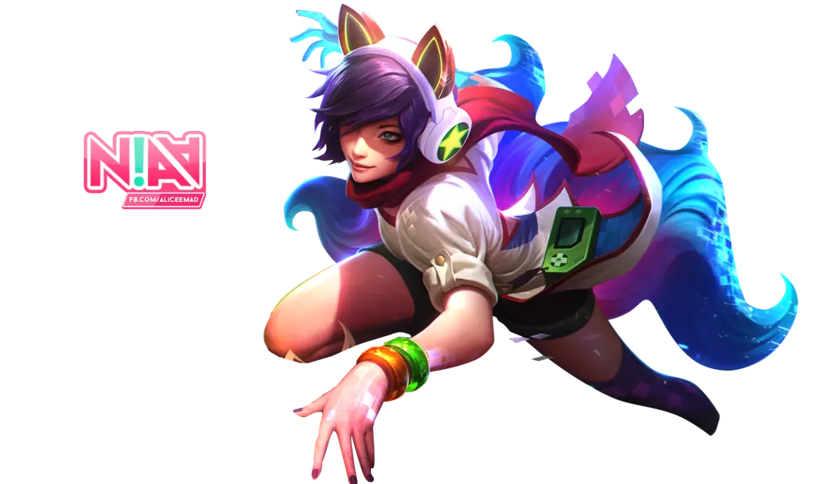 Colorful Anime Character with Headphones