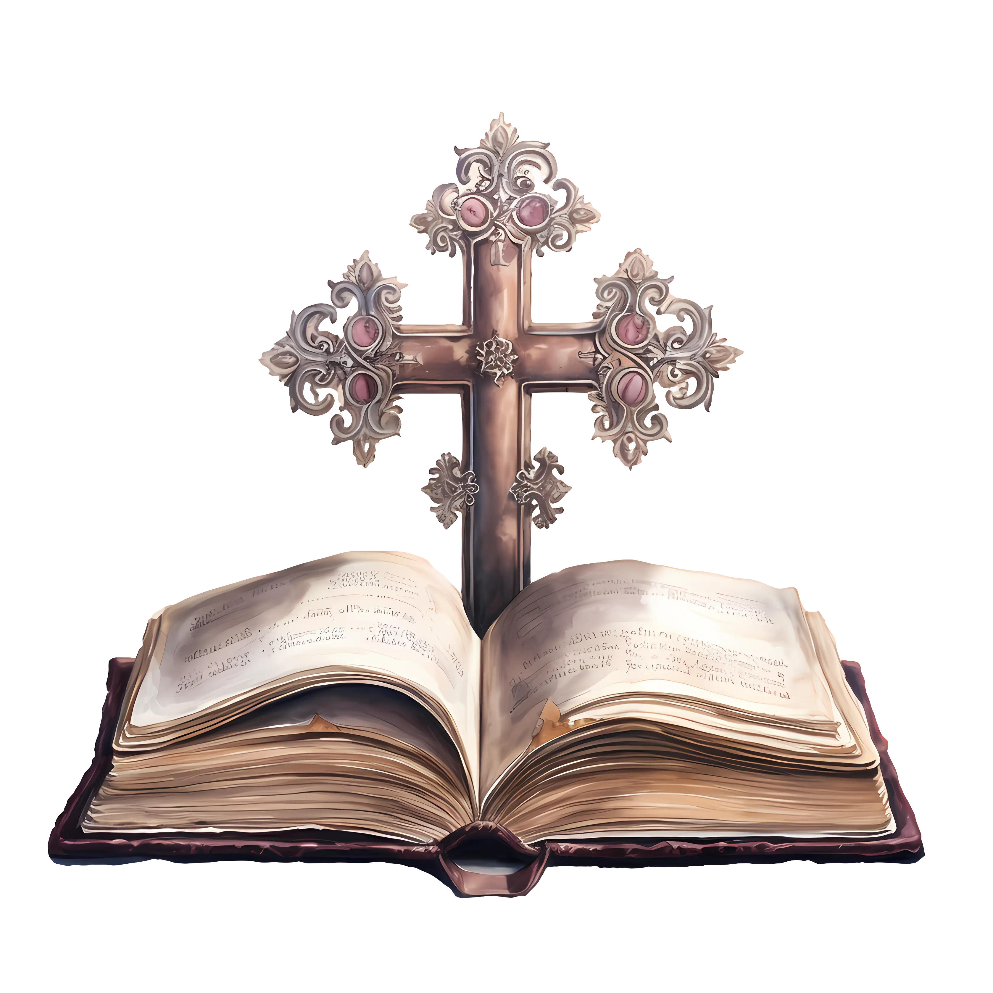 Religious Book and Decorative Cross