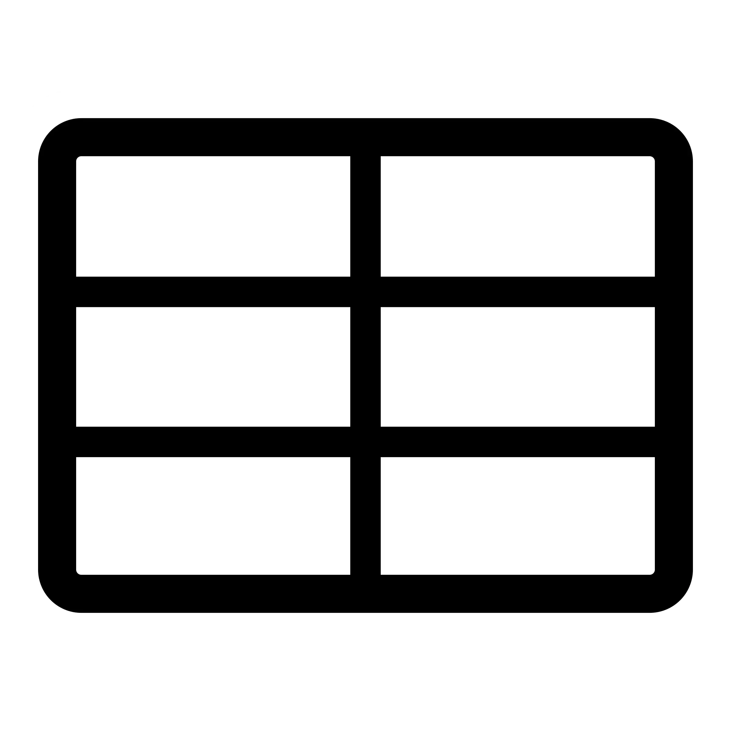 Simple Table Grid Icon