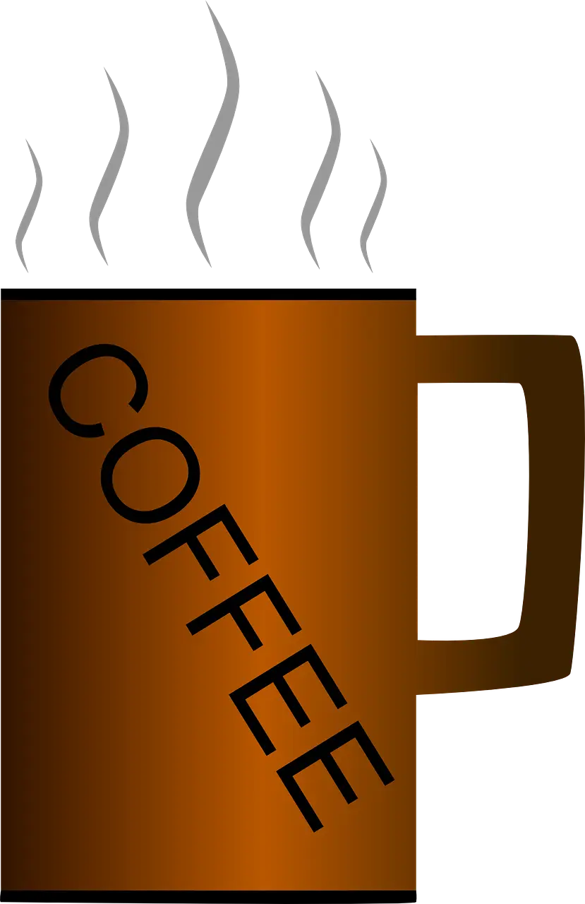 Steaming Brown Coffee Mug Illustration