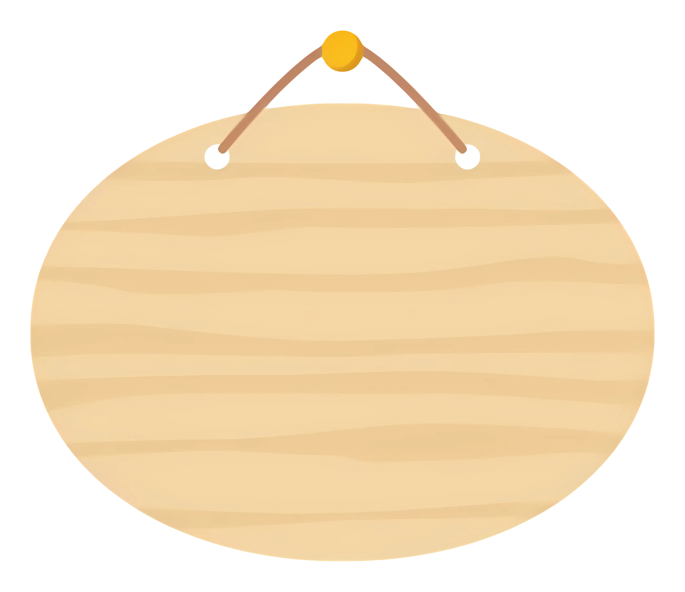 Blank Oval Wooden Sign