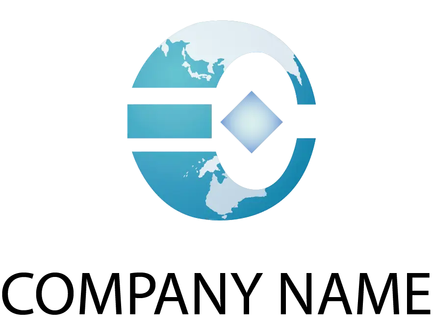 Blue Globe Company Logo Design