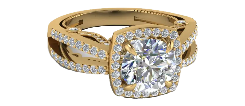 Elegant Gold and Diamond Ring