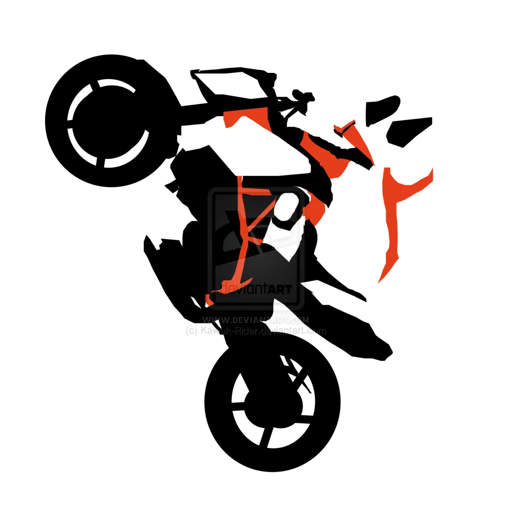 Bike Stunt Silhouette Illustration