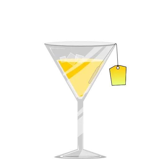Transparent Iced Tea Glass with Tag