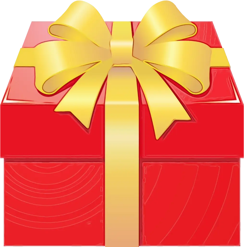 Red Gift Box with a Yellow Ribbon