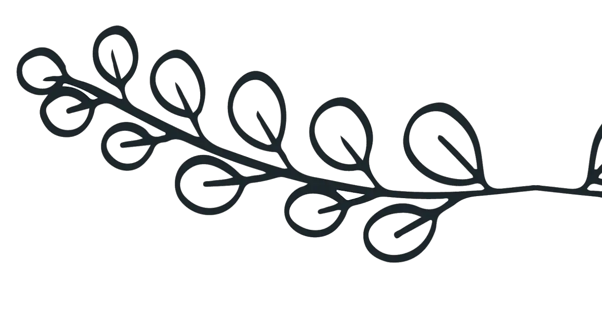 Minimal Leafy Branch Outline Design