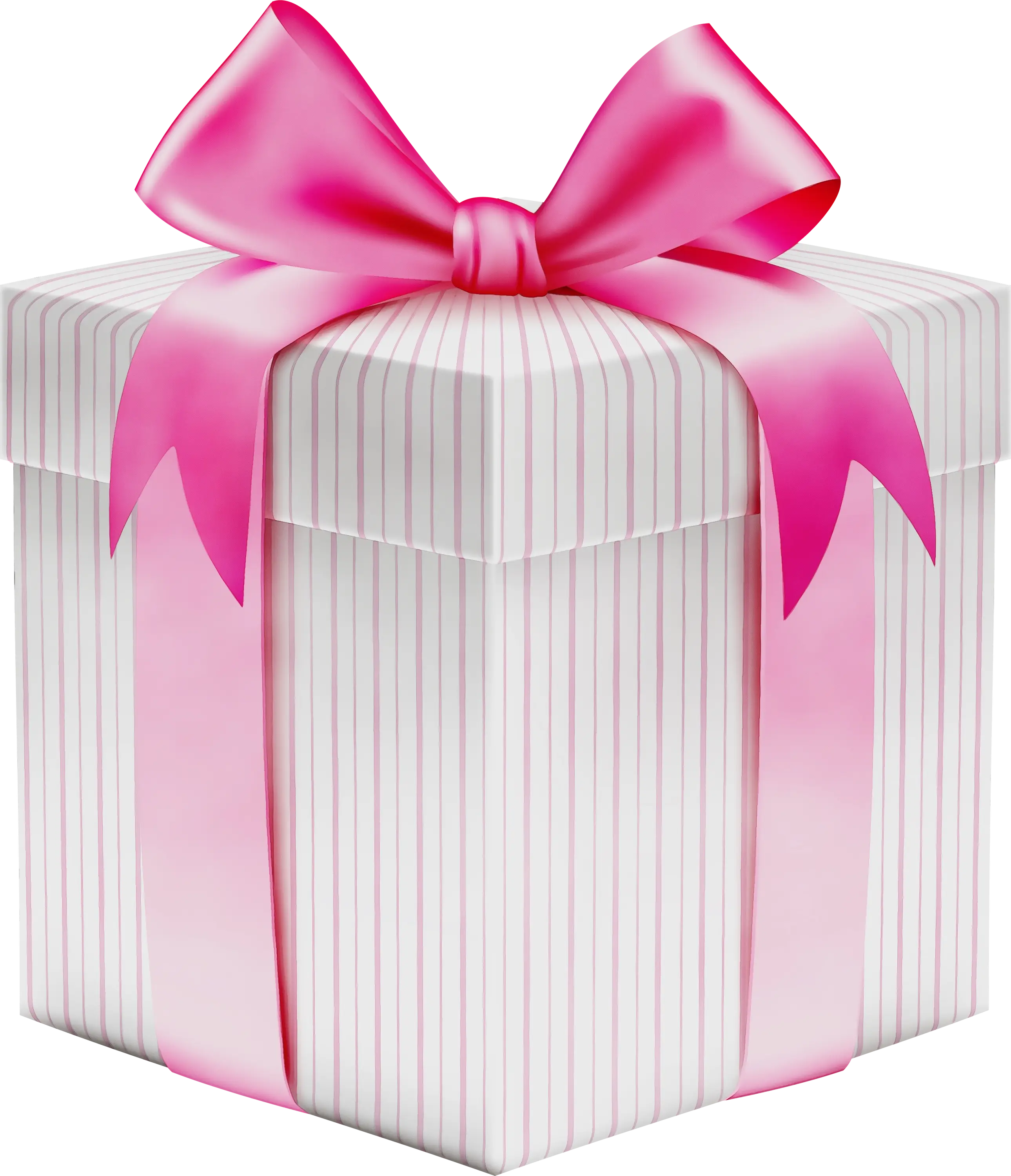 Gift Box with Pink Ribbon
