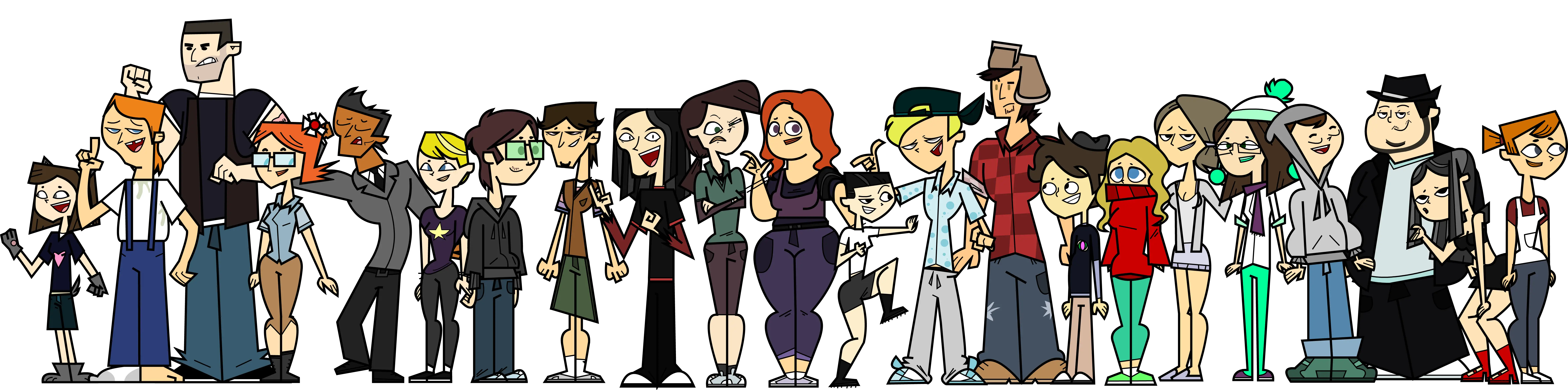 Group of Cartoon Characters