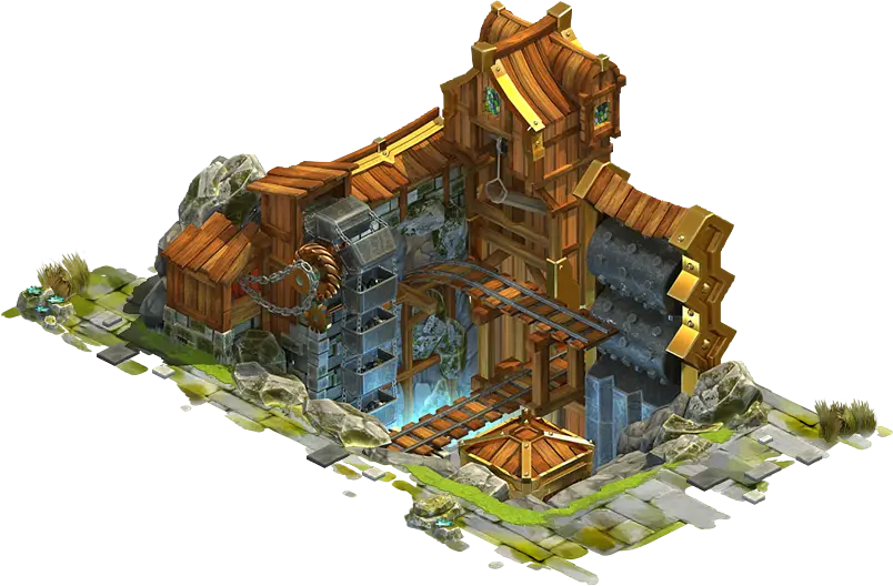 Fantasy Wooden Building Structure