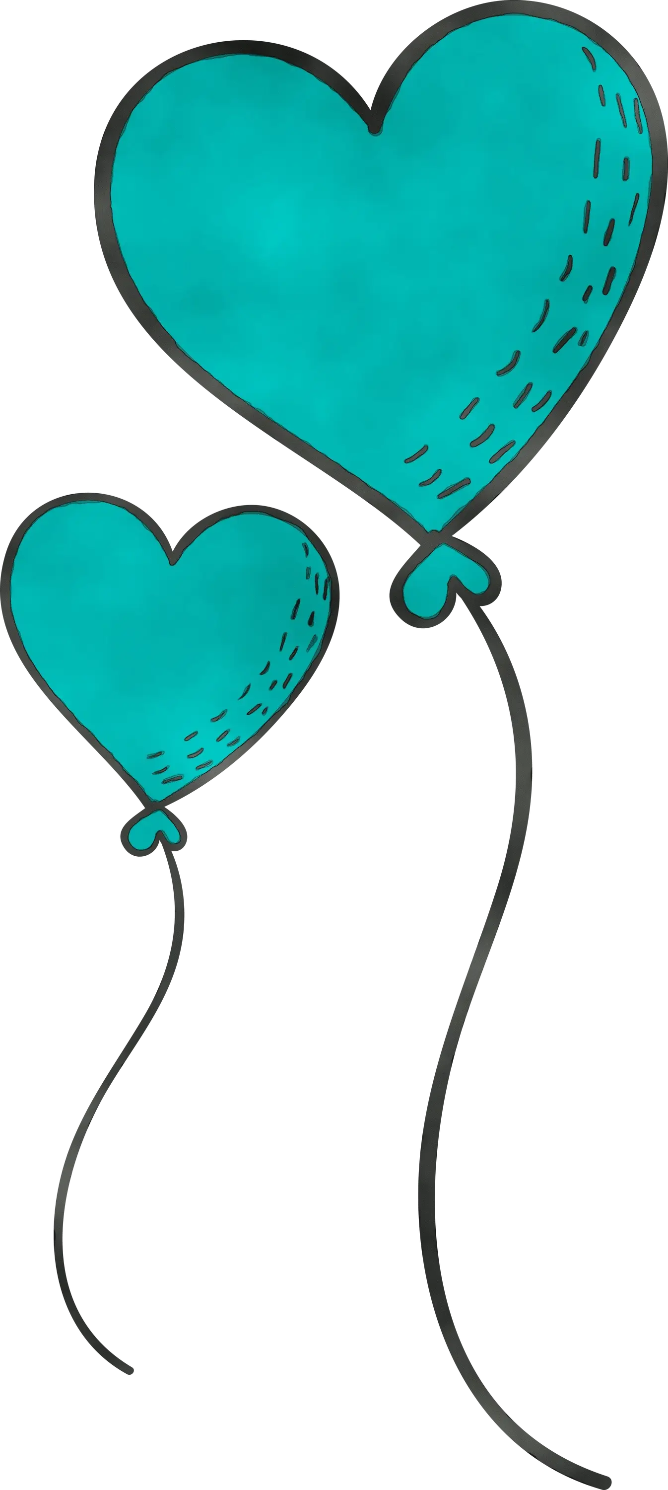 Blue Heart Balloons for Celebration