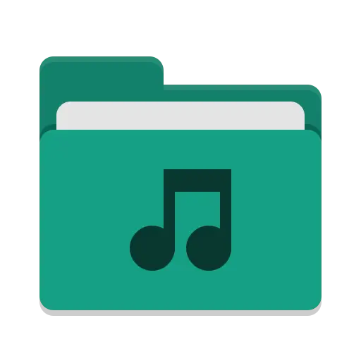Green Music Folder Icon