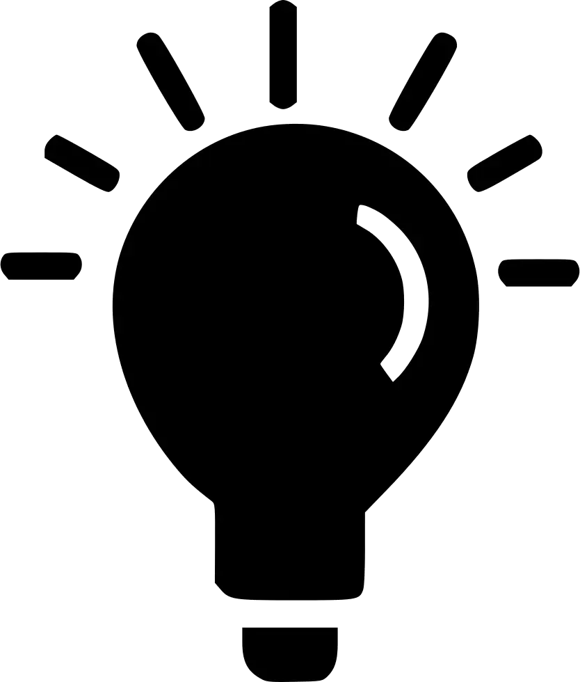 Light Bulb Icon Representing Ideas