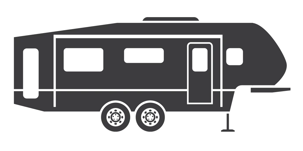 Silhouette of a Travel Trailer RV