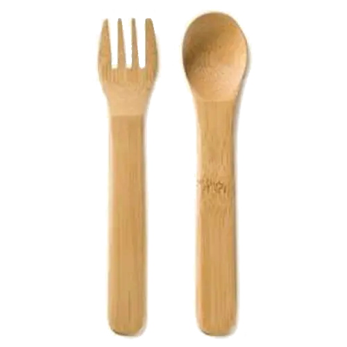 Eco-Friendly Wooden Fork and Spoon Set