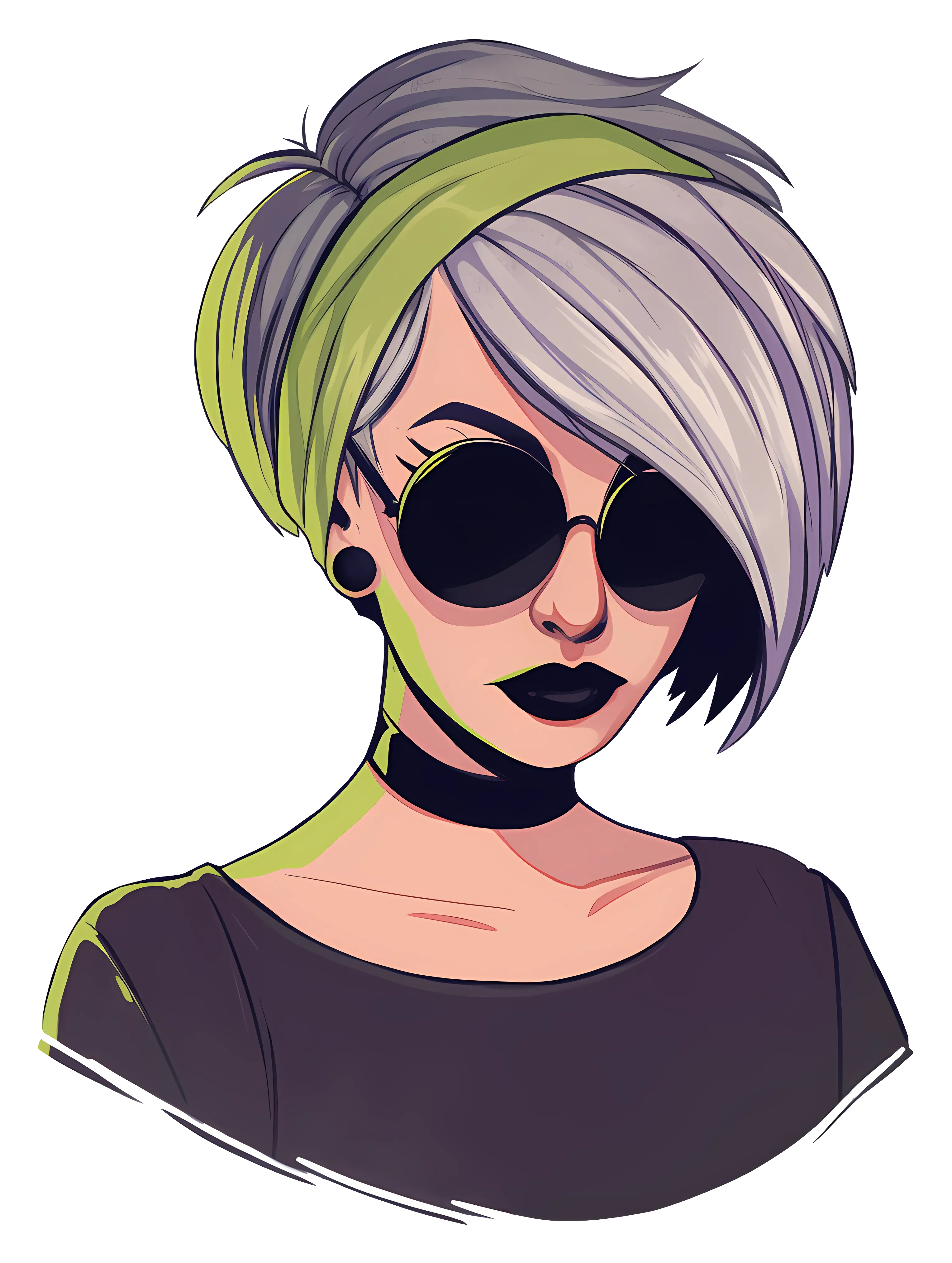 Stylish Woman with Sunglasses