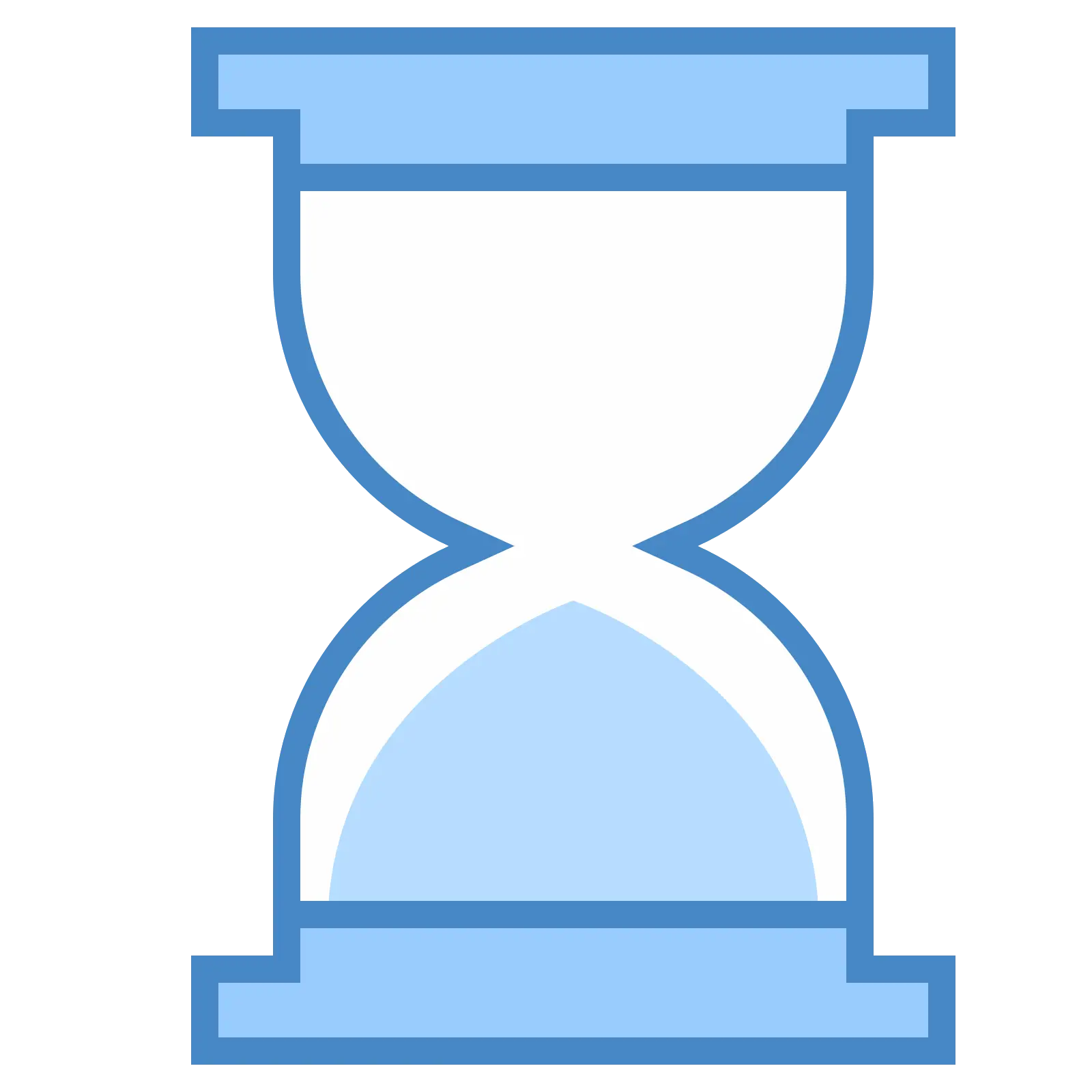 Blue Hourglass Symbol Illustration