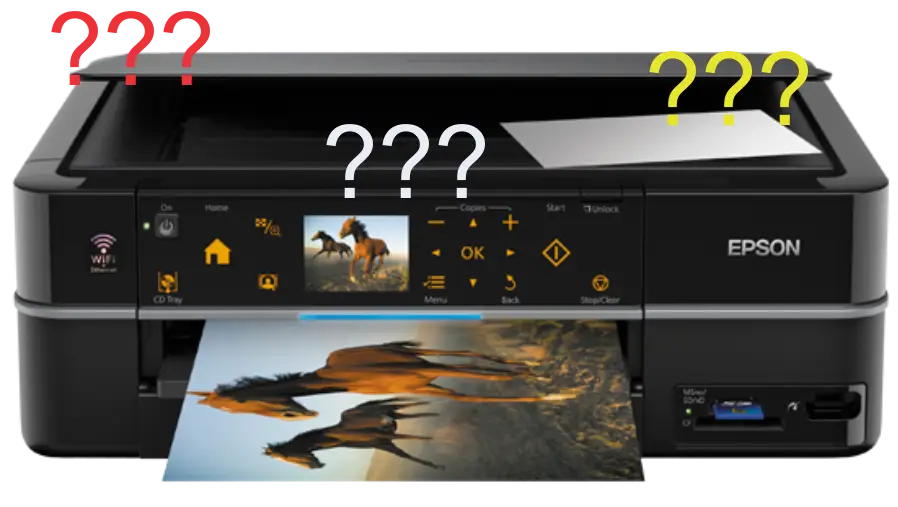Epson Printer with Question Marks