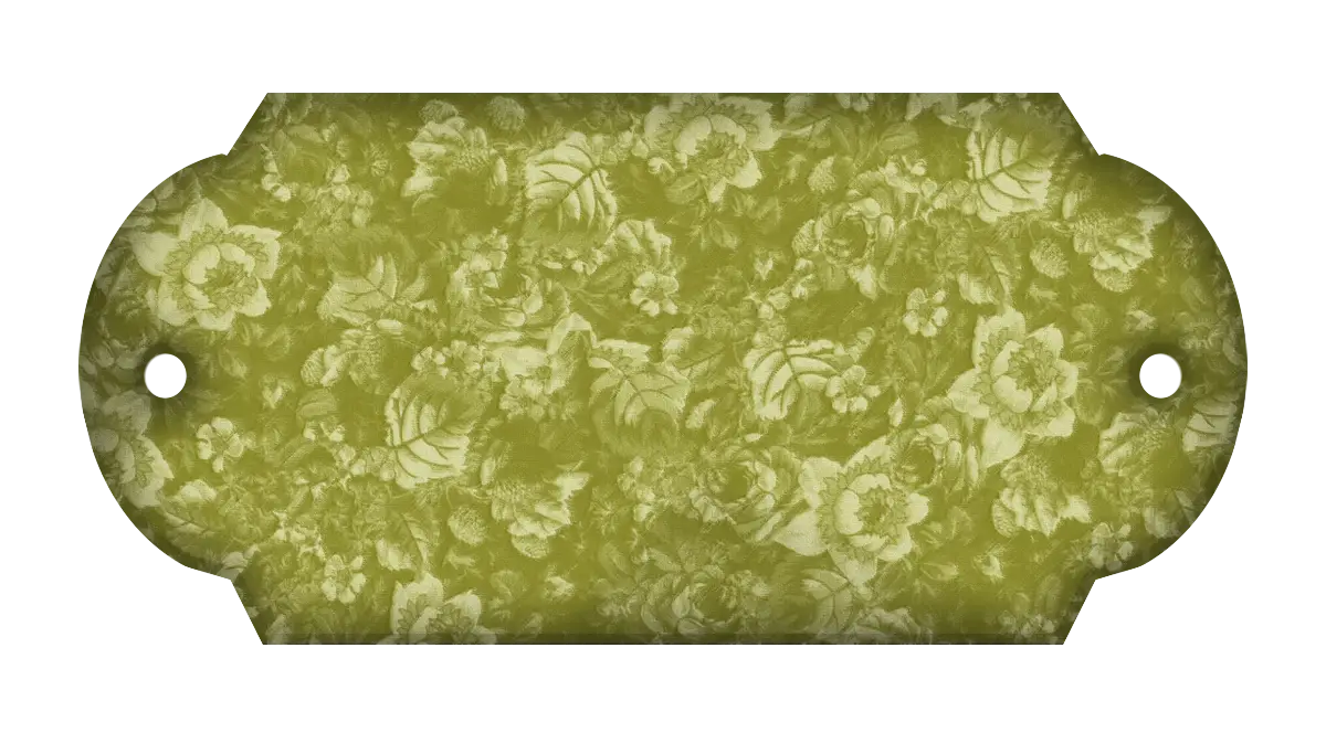 Green Floral Pattern Tag