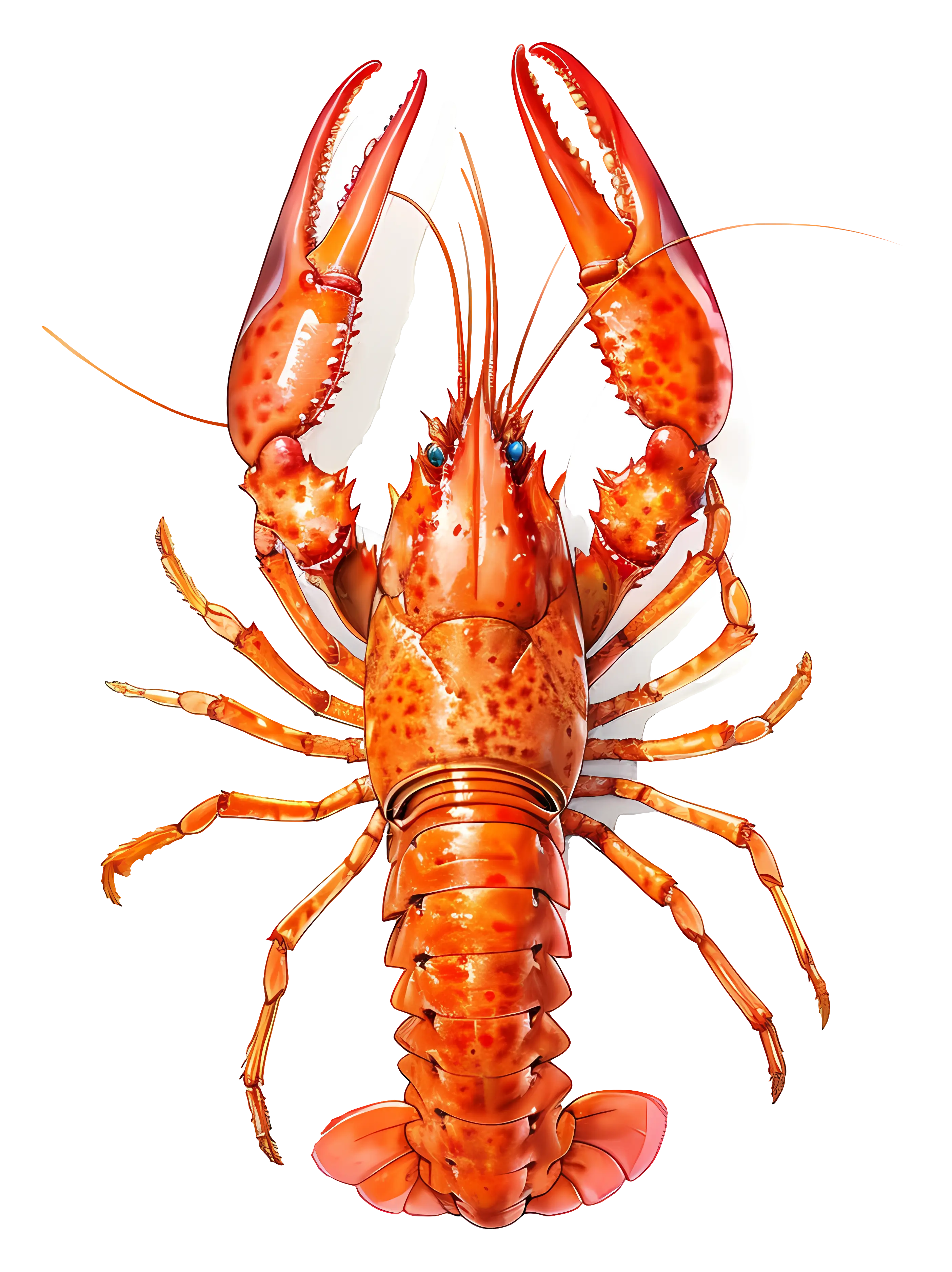Realistic Illustration of a Lobster with Detailed Textures