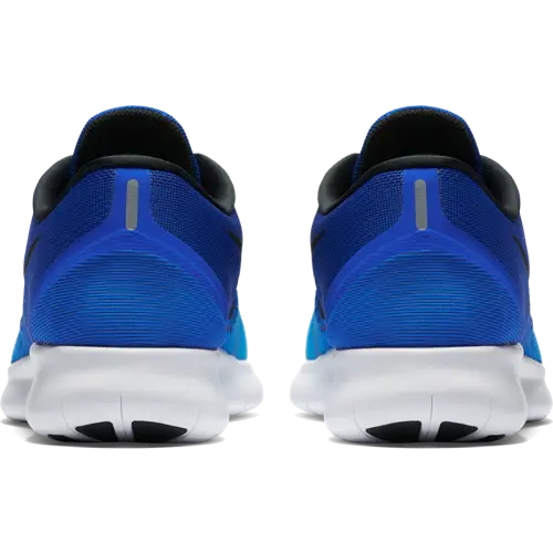 Rear View of Blue Athletic Shoes