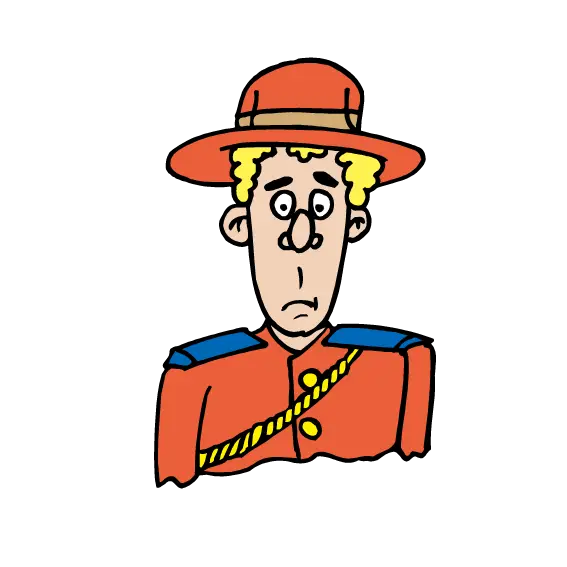 Cartoon Canadian Mountie