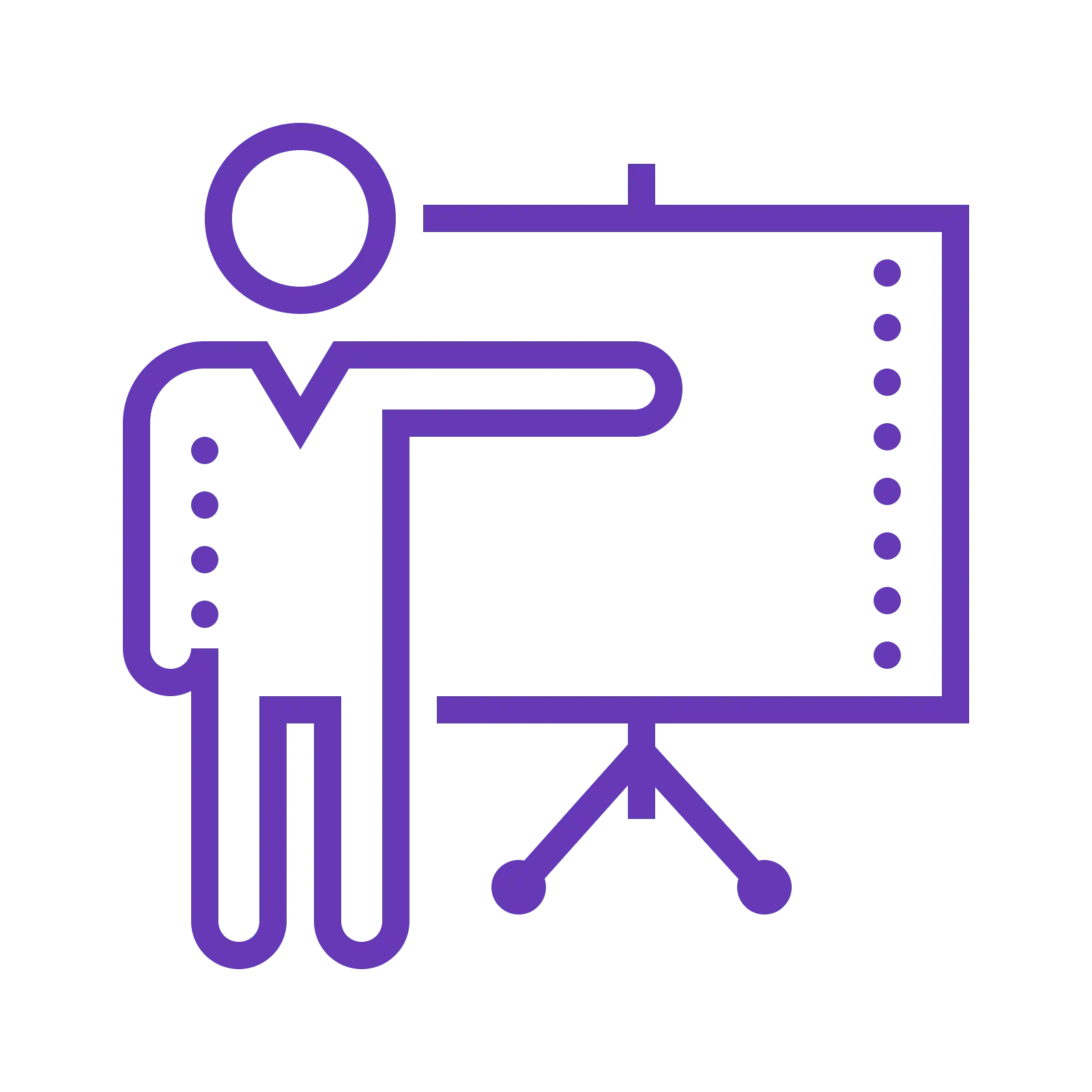 Purple Presentation Icon for Business Use