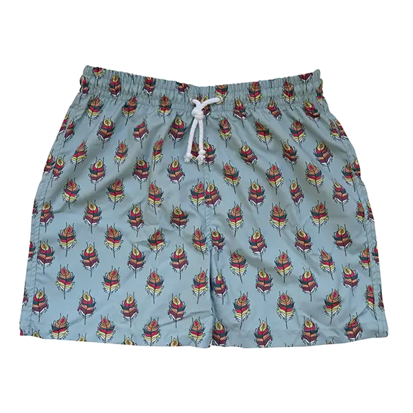 Patterned Drawstring Shorts