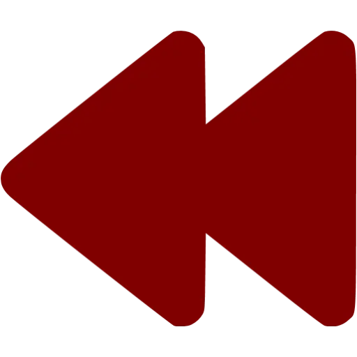 Red Rewind Symbol Icon