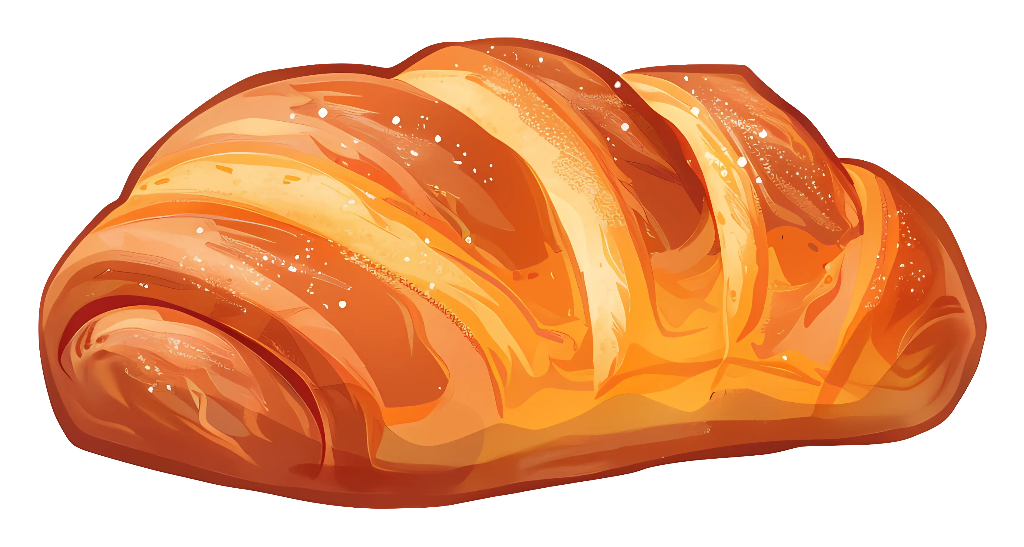 Golden Croissant Illustration