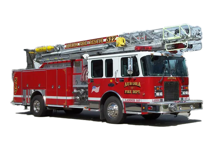 Red Fire Truck with Ladder for Emergency Use