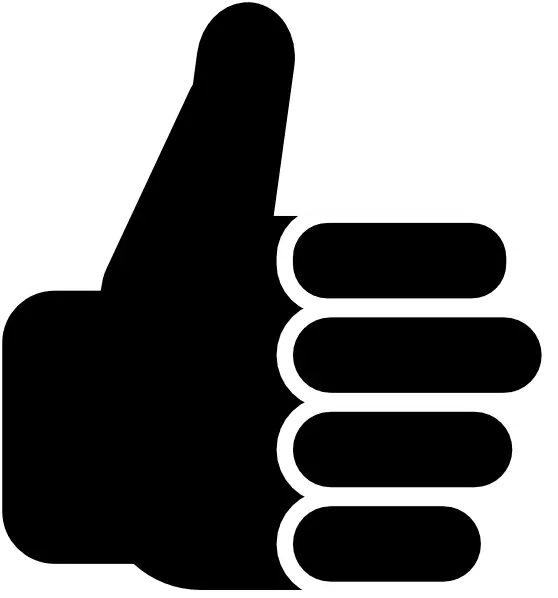 Solid Black Thumbs Up Icon