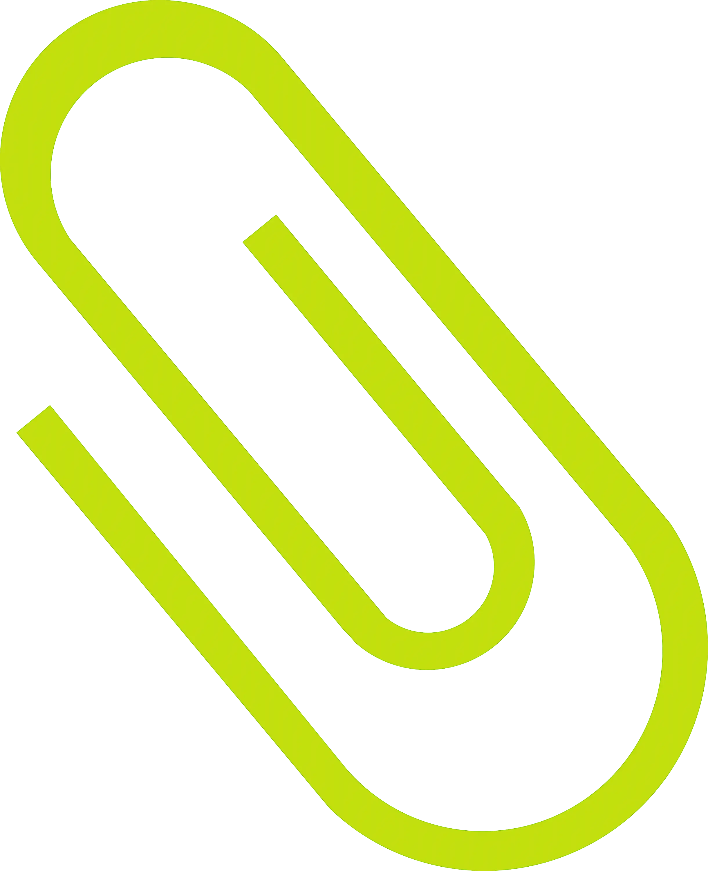 Simple Green Paperclip Icon