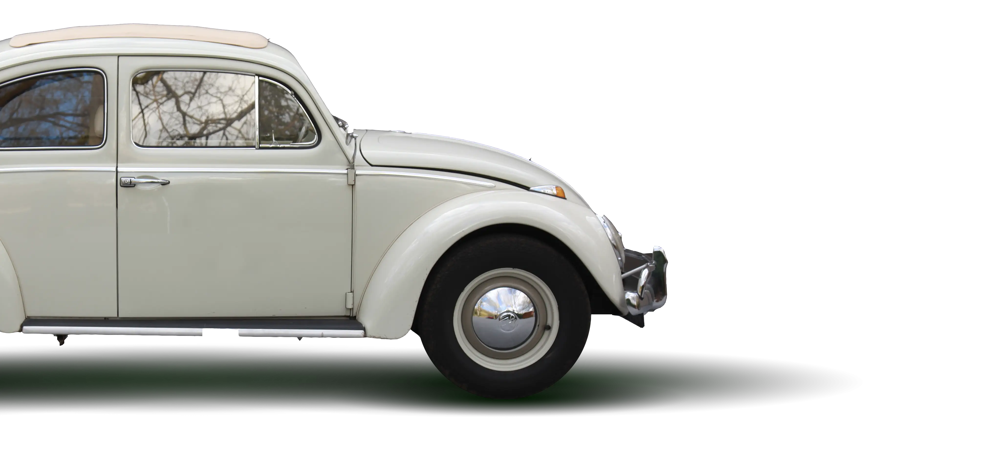 White Vintage Car