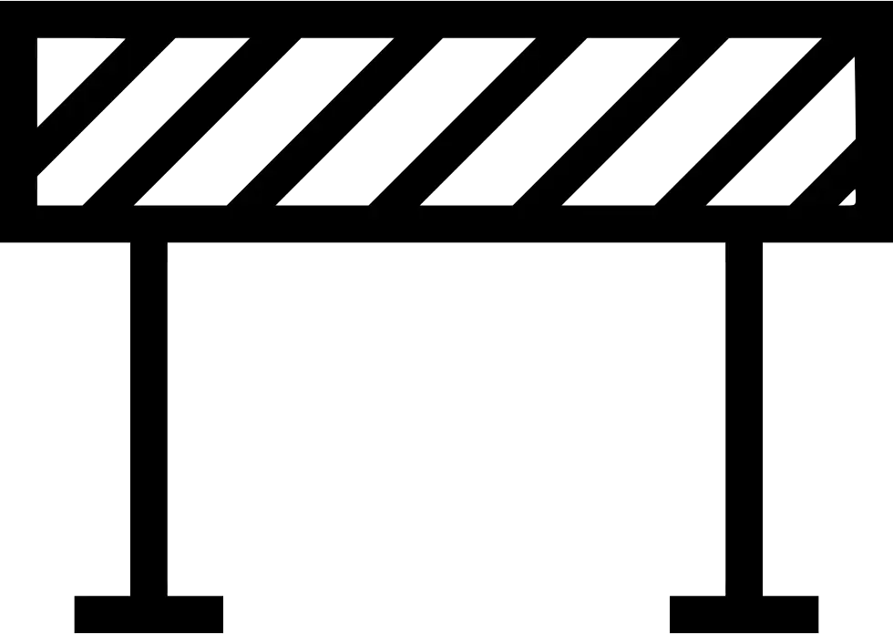Black Road Barrier Silhouette