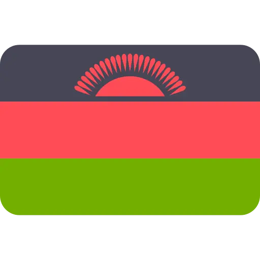 Flag of Malawi with Sunrise Symbol