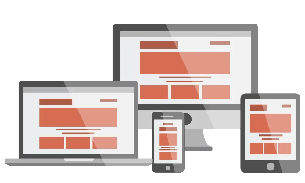 Responsive Design Illustration Representing Multi-Device Compatibility