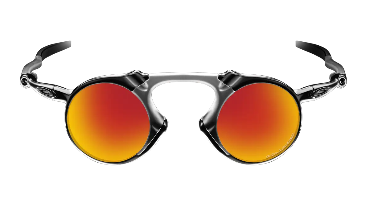 Retro Sunglasses with Orange Reflective Lenses