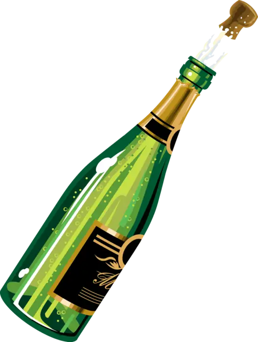 Champagne Bottle Illustration