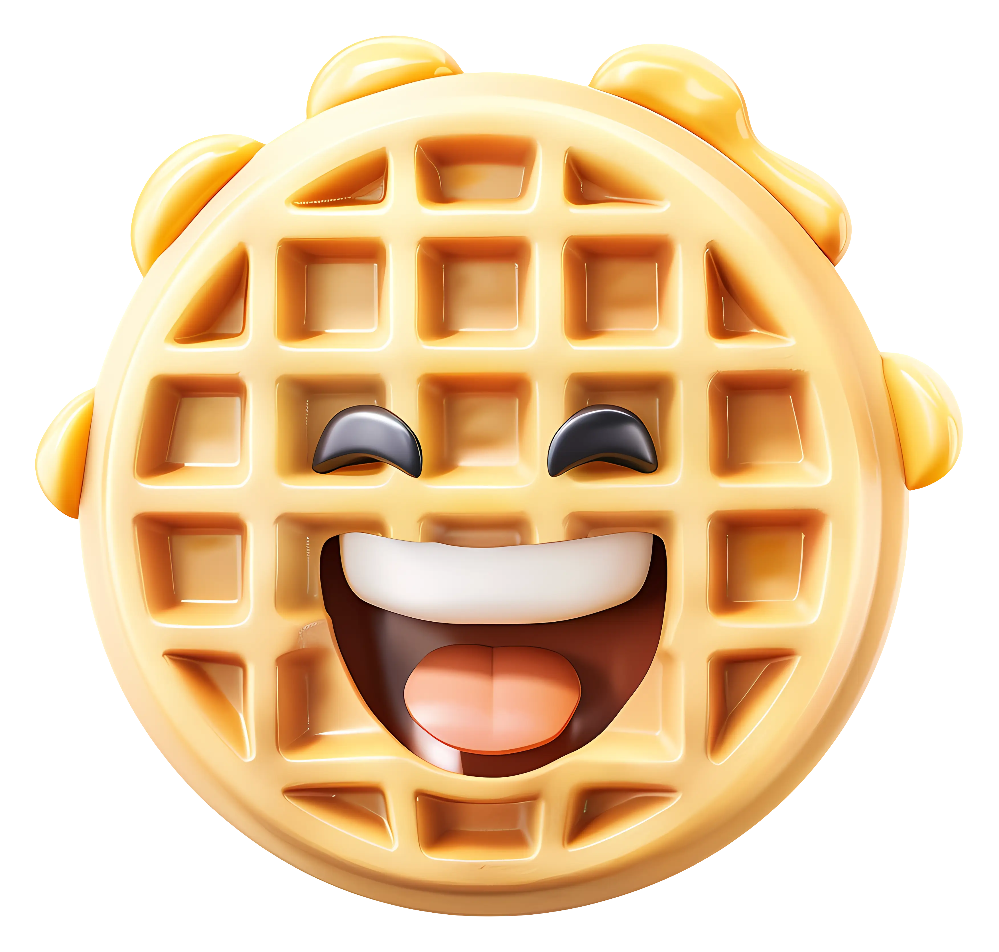 Happy Smiling Waffle