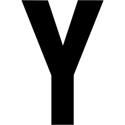 Black Letter Y Typography