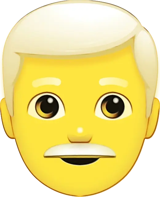 Yellow Grandfather Emoji Icon