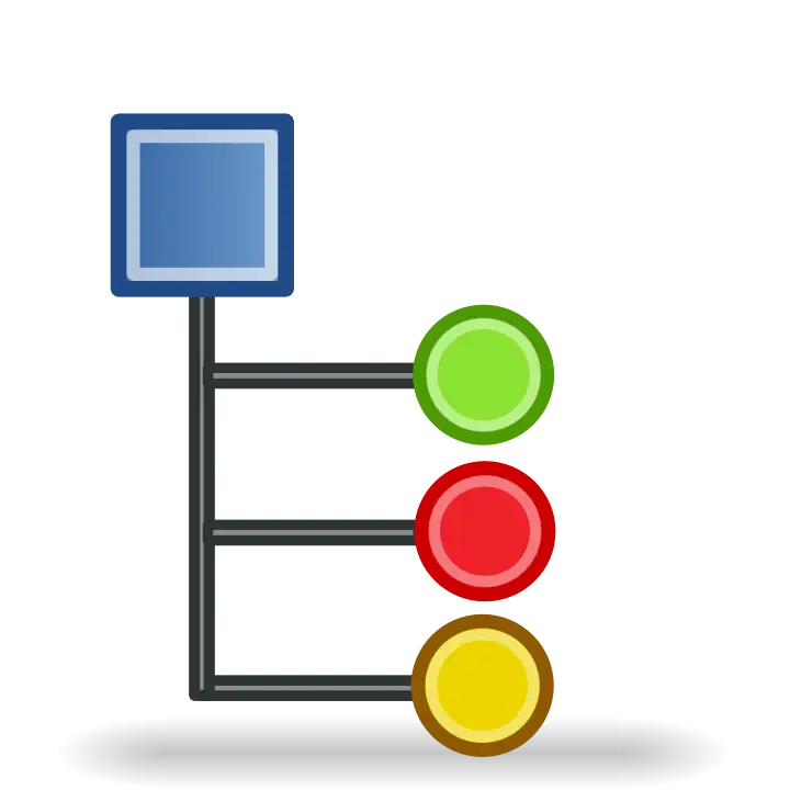 Colorful Traffic Light Signal