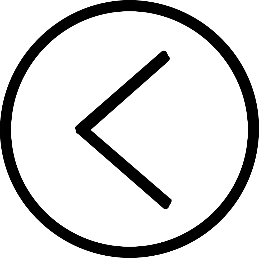 Left Arrow Symbol in Circle